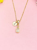 Clear Rectangle Pendant Necklace, N7057C