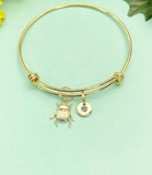 Scarab Bug Insect Charm Personized Gold Or Silver Bracelet, N4944