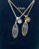 Silver Dandelion Charm Necklace, Gold in Option, N7213