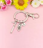 Otolaryngologists Keychain, Silver Otoscope and Ear Charm Jewelry, ENT Doctor Gift, K6970