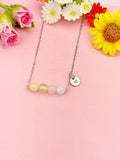 Morganite Necklace, Natural Morganite Gemstone Jewelry, N6347S