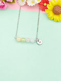Morganite Necklace, Natural Morganite Gemstone Jewelry, N6347S