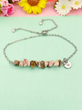 Rhodochrosite Bracelet, Natural Rhodochrosite Gemstone Jewelry, N6119S