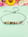 Rhodochrosite Bracelet, Natural Rhodochrosite Gemstone Jewelry, N6119S