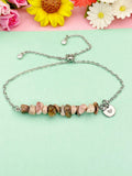 Rhodochrosite Bracelet, Natural Rhodochrosite Gemstone Jewelry, N6119S