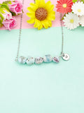 Larimar Necklace in Gold or Silver, Natural Larimar Gemstone Jewelry, Bracelet Option, N6305