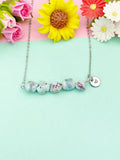 Larimar Necklace in Gold or Silver, Natural Larimar Gemstone Jewelry, Bracelet Option, N6305