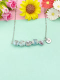Larimar Necklace in Gold or Silver, Natural Larimar Gemstone Jewelry, Bracelet Option, N6305
