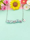 Larimar Necklace in Gold or Silver, Natural Larimar Gemstone Jewelry, Bracelet Option, N6305