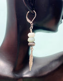 Flower Amazonite Earrings, Natural Flower Amazonite Gemstone Jewelry, E7214
