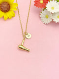 18K Gold Plated Hair Dryer Necklace, Stylist Pendant Gift, Jewelry for Hairdresser Birthday, N7216