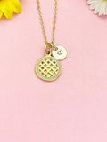 18K Gold Plated Sunburst Necklace, Woven Pendant Gift for Women, N7218