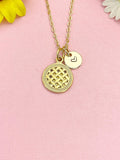 18K Gold Plated Sunburst Necklace, Woven Pendant Gift for Women, N7218