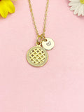 18K Gold Plated Sunburst Necklace, Woven Pendant Gift for Women, N7218