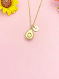 18K Gold Plated Avocado Necklace, Dainty Foodie Pendant Gift for Women, N7225