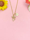 18K Gold Plated Bow Necklace, Dainty CZ Ribbon Pendant Gift, N7232