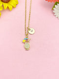 18K Gold Plated Cocktail Necklace, Dainty CZ Drink Pendant Gift, N7238