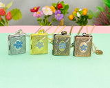 Forget Me Not Miniature Book Locket Necklace, N2130