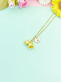 18K Gold Plated Bellflower Necklace, Dainty Floral Pendant Gift for Women, N5213G