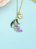 Lily of the Valley 18K Gold Plated Necklace, Dainty Floral Pendant Gift for Women, N6518P