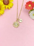 18K Gold Plated Daisy Necklace, Dainty CZ Flower Pendant Gift for Women, N7249