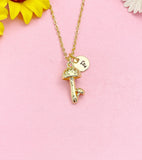 18K Gold Plated Mushroom Necklace, Dainty Toadstool Pendant Gift for Women, N7252