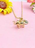 18K Gold Plated Elephant Necklace, Dainty Lucky Elephant Pendant Gift for Women, N7256