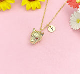 18K Gold Plated Leopard Necklace, Dainty CZ Animal Pendant Gift for Women, N7257