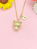18K Gold Plated Leopard Necklace, Dainty CZ Animal Pendant Gift for Women, N7257