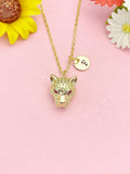 18K Gold Plated Leopard Necklace, Dainty CZ Animal Pendant Gift for Women, N7257
