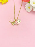 18K Gold Plated Dinosaur Necklace, Dainty Sauropod Pendant Gift for Women, N7260