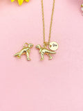 18K Gold Plated Dinosaur Necklace, Dainty T‑Rex Pendant Gift, N7262