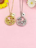 18K Gold Plated or Silver Jellyfish Necklace, Dainty Ocean Pendant Gift, N7266