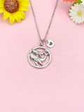 Silver Shark Necklace, Dainty Ocean Pendant Gift, N7267