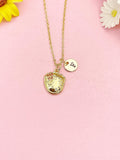 18K Gold Plated Baseball Glove Necklace, N7272