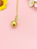 Gold Baseball Ball Sports Pendant Necklace, N7275