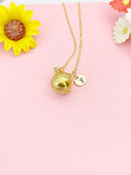 Gold Baseball Ball Sports Pendant Necklace, N7275