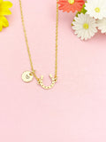 Gold Horseshoe Necklace, Lucky Pendant Gift for Women, N7277