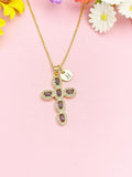 18K Gold Plated Cross Light Purple Cubic Zirconia Pendant Necklace – Christian Gift Jewelry, N6860