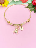 Scarab Bug Insect Charm Personized Gold Or Silver Bracelet, N4944