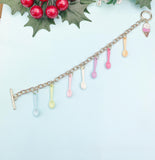 Colorful Tiny Ice Cream Spoon Bracelet Jewelry Gift, N7280