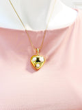 Heart Pearl Necklace, Natural Freshwater Pearl Pendant on Stainless Steel Chain, N7282