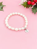 Natural Cultured Freshwater Pearl Beads Stretch Bracelets, B7290