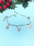 Silver Measuring Cup Mixer Hand Mixer Charm Bracelet, B2630