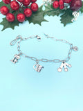 Silver Measuring Cup Mixer Hand Mixer Charm Bracelet, B2630