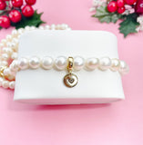 Natural Cultured Freshwater Pearl Beads Stretch Bracelets, B7326