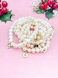 Natural Cultured Freshwater Pearl Beads Stretch Bracelets, B7326