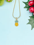 Pineapple Necklace, Gold Fruit Charm, Sister jewelry Gift, N2193