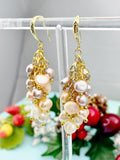 Natural Cultured Freshwater Pearl Charm Earrings, E7329