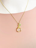 Quartz Crystal Necklace, Natural Gemstone Jewelry, N7139